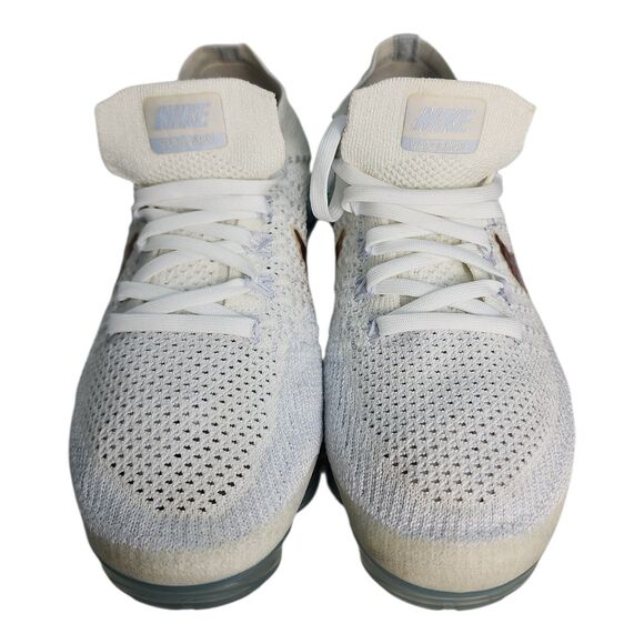 Nike Vapormax Flyknit Explorer Women's Sz 7 White Blue Running Shoes Athleisure - Picture 3 of 12